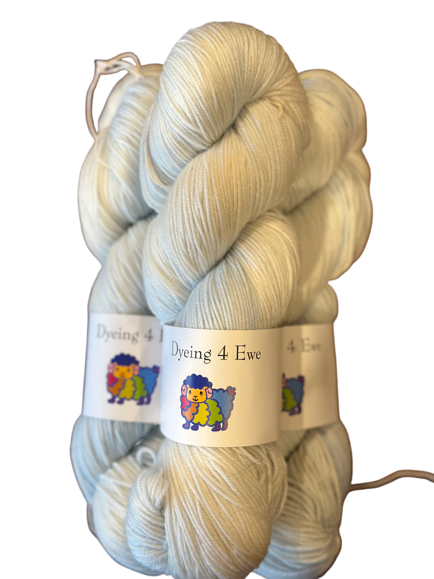 Ice Blue Hand Dyed Sock yarn