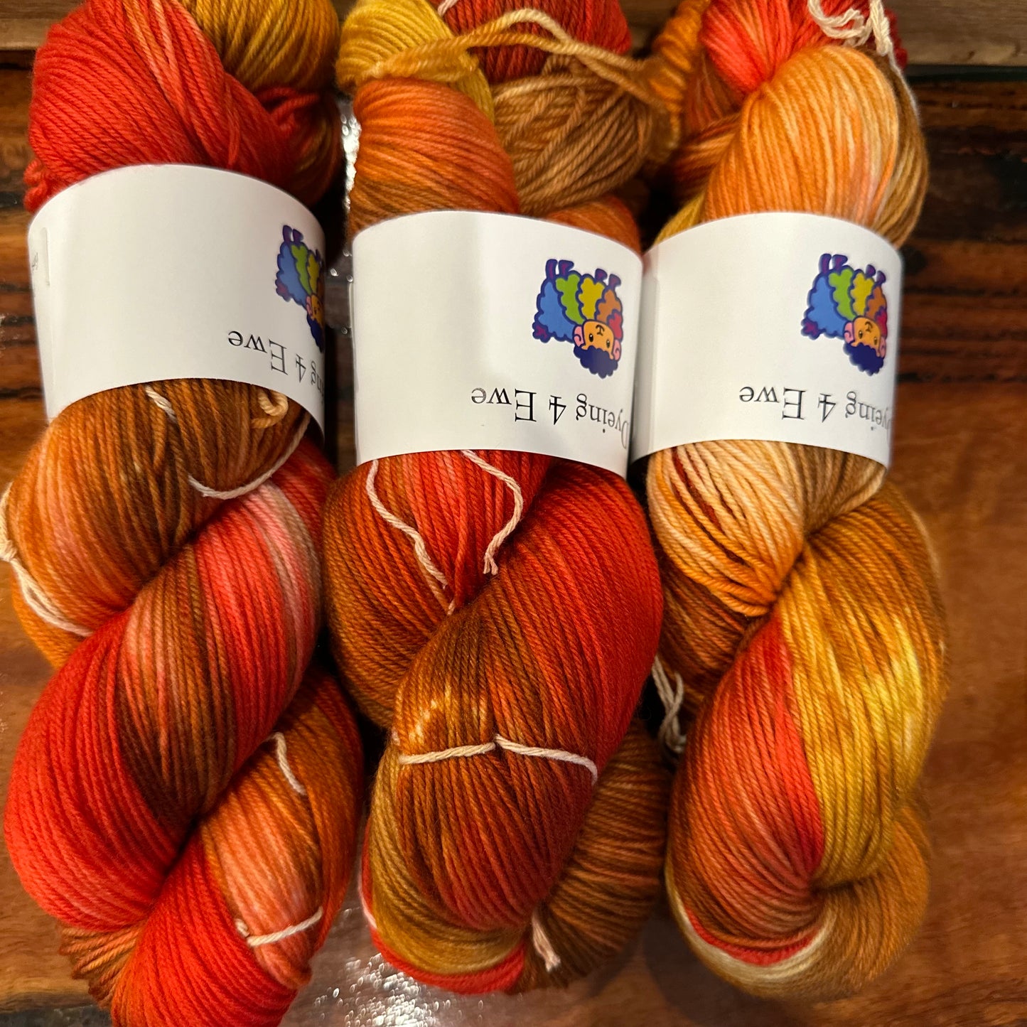 Autumn leaves Hand Dyed Sock yarn