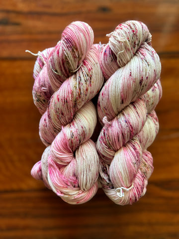 Rose Hand Dyed Sock yarn