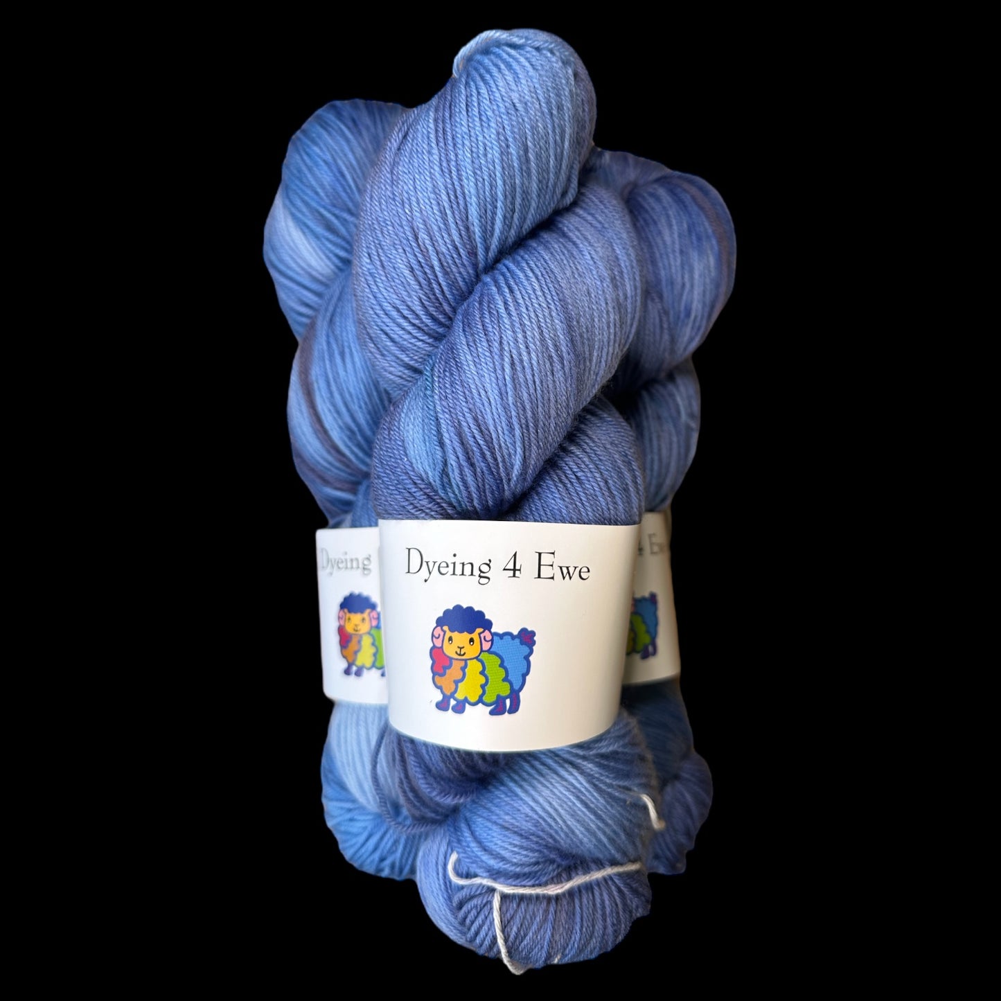 Indigo skies Hand Dyed Sock yarn