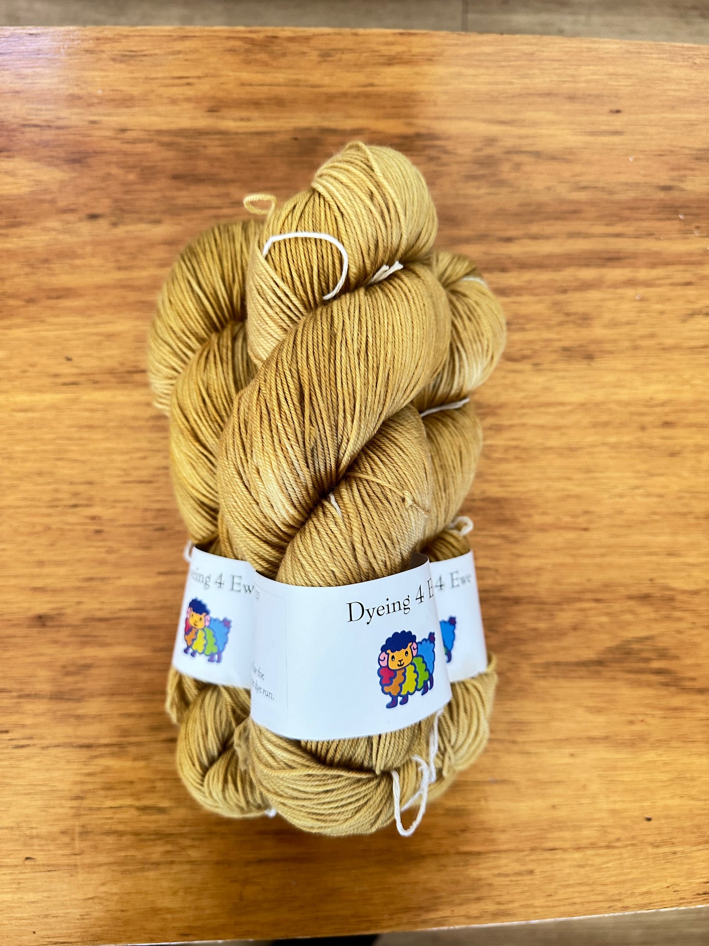 Mustard Hand Dyed Sock yarn