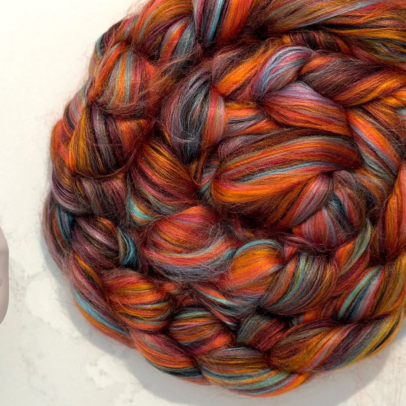 Day of the Dead roving 100 grams (Bamboo, merino)