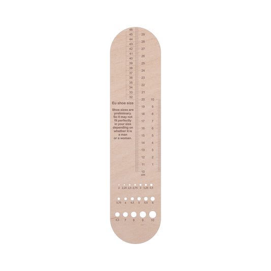 Fiori sock knitting ruler