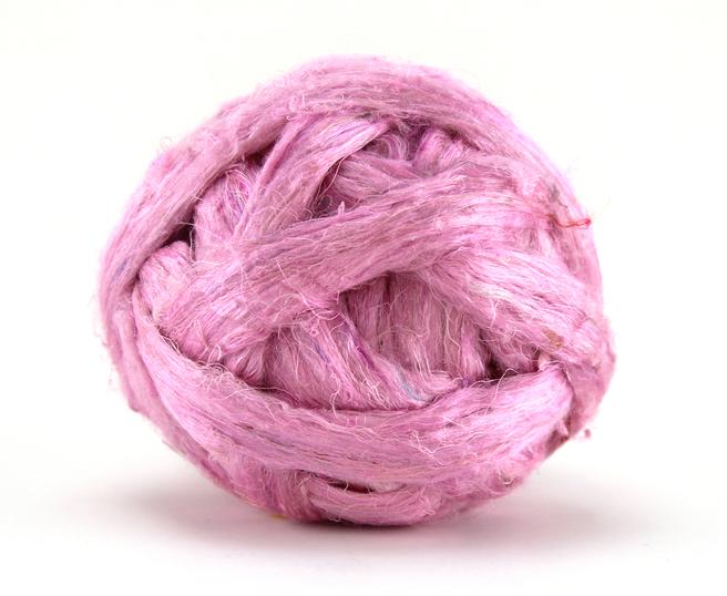 Recycled Sari silk Flamingo 100 grams
