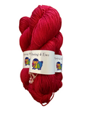 Fire engine Hand Dyed Sock yarn