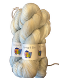 Ice Blue Hand Dyed Sock yarn