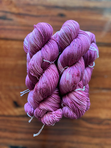 Plum Sorbet Hand Dyed Sock yarn