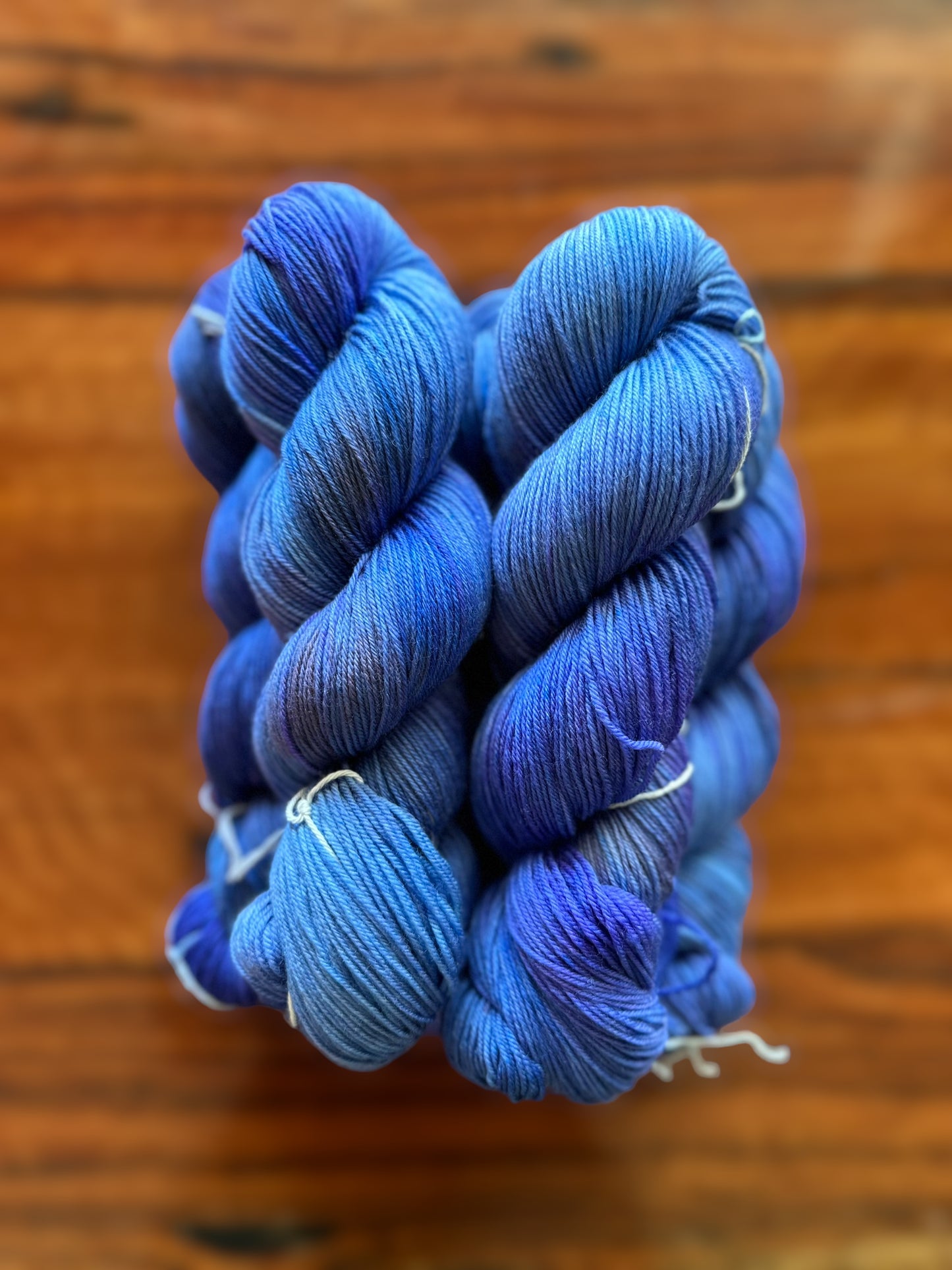 Blue Lady Orchid Hand Dyed Sock yarn