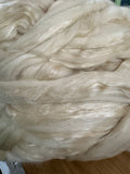 Merino silk roving undyed