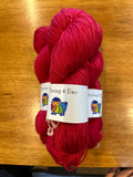 Fire engine Hand Dyed Sock yarn