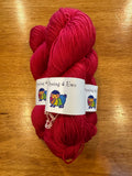 Fire engine Hand Dyed Sock yarn