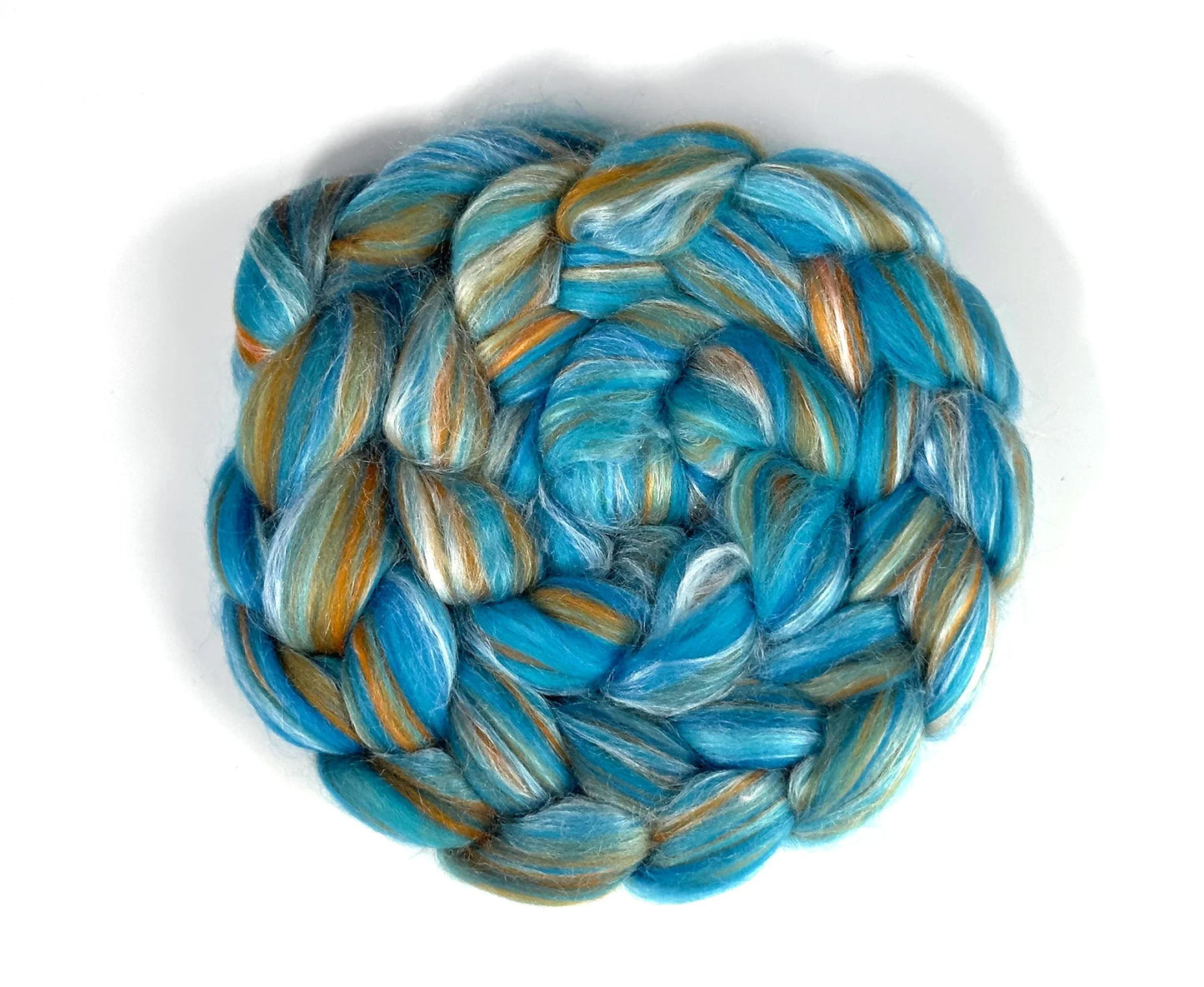 Kingfisher roving 100 grams (Merino/silk)